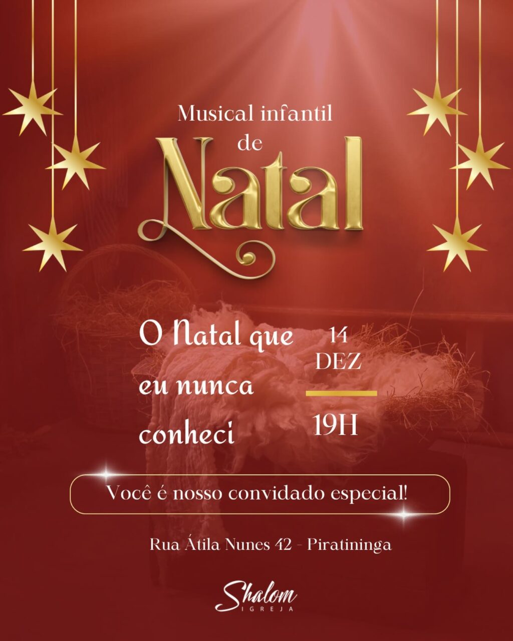 Instagram post from shalomigrejacrista. This post is in position 1.